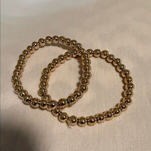 Elegant Gold Beaded Bracelet Set